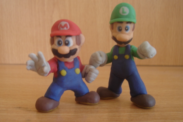 Mario Bros en plastilina